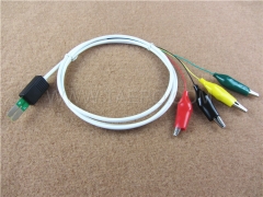 Test plug to alligator clip 4-pole HW test cord