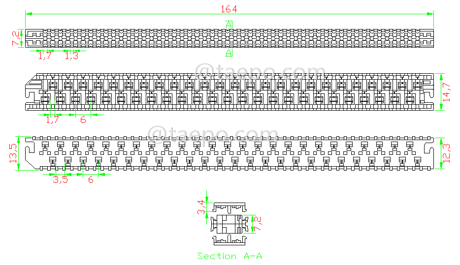Schematic Diagrams for 25 pairs 710 splicing module