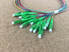 Single mode 12 fibers LC APC Fiber optic fanout pigtail