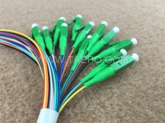Single mode 12 fibers LC APC Fiber optic fanout pigtail