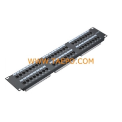 48-port CAT5E patch panel with color label