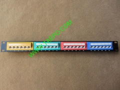 24-port CAT6 UTP patch panel with color label