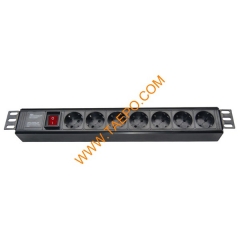 German DIN49440 standard 16A 250VAC 7 ways PDU with switch