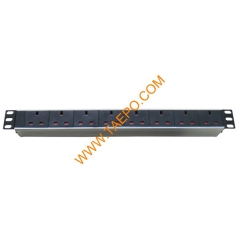 UK BS1363 standard 13A 250VAC 8 ways 1U PDU