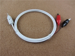 2-pole krone test plug to alligator clip test cord LSA