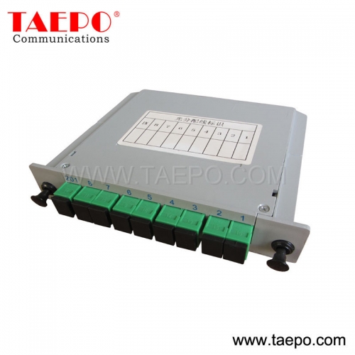 PLC casette type 1x8 Fiber optic splitter