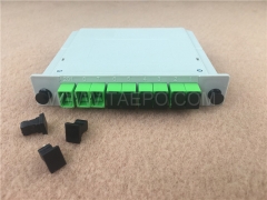 PLC casette type 1x8 Fiber optic splitter