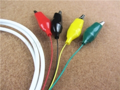 Test plug to alligator clip 4 pole HW test cord