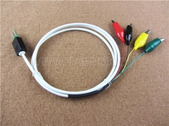 Test plug to alligator clip 4 pole HW test cord