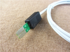 Test plug to alligator clip 4 pole HW test cord