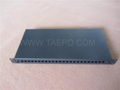 19 inch 1U 24 port Rack mounted ODF Optical Distribution Frame with SC fiber optic adapters