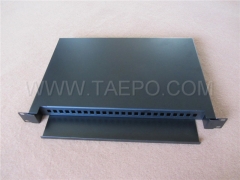 Rail sliding 1U 19 inch 24 fibers Rack mounted ODF from China Manufacturer TAEPO for Sale