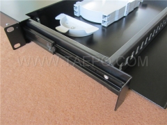Rail sliding 1U 19 inch 24 fibers Rack mounted ODF from China Manufacturer TAEPO for Sale