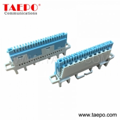 10 pairs super compact profile connection module, with wire guide