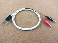 Test plug to alligator clip 2 pole HW test cord