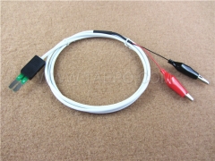 Test plug to alligator clip 2-pole HW test cord