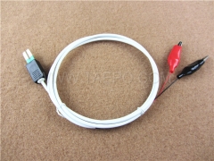 Test plug to alligator clip 2-pole HW test cord