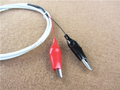 Test plug to alligator clip 2 pole HW test cord