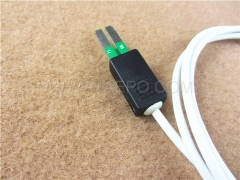 Test plug to alligator clip 2 pole HW test cord