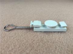 FTTH fiber drop cable anchoring clamp and holder for the clamping of the cables