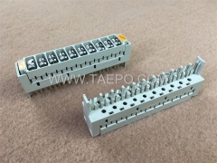 10 pairs 3 pole over voltage LSA protection magazine with GDT arrester from China Manufacturer