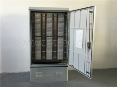 Outdoor 1200 pairs SMC cross connection cabinet with base