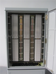 Outdoor 1200 pairs SMC cross connection cabinet with base