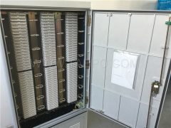 Outdoor 1200 pairs SMC cross connection cabinet with base