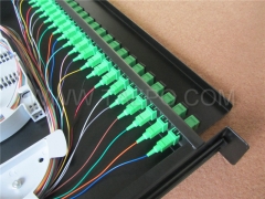 Rail sliding 1U 19 inch 24 fibers Rack mounted ODF from China Manufacturer TAEPO for Sale
