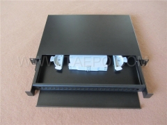 Rail sliding 1U 19 inch 24 fibers Rack mounted ODF