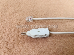 4-pole LSA test plug to 6P4C modular plug krone voice module test cord