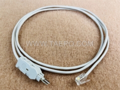 4-pole LSA test plug to 6P4C modular plug krone voice module test cord
