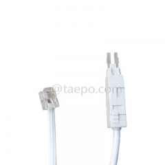 4-pole LSA test plug to 6P4C modular plug krone voice module test cord