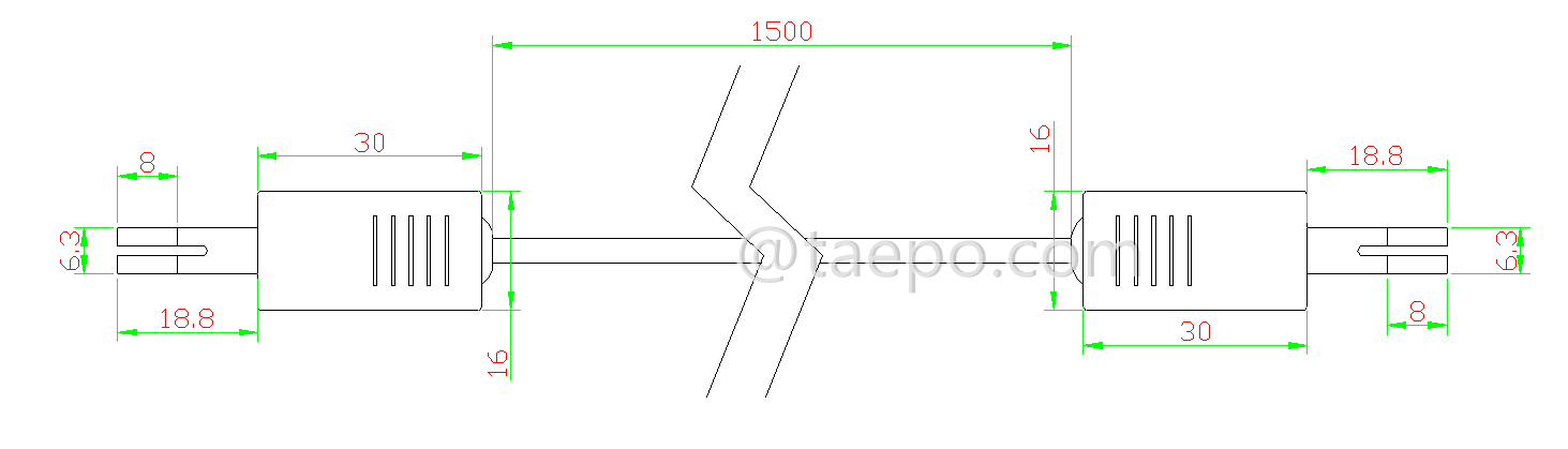 Schematic Diagrams for 2 pole HW connection cord