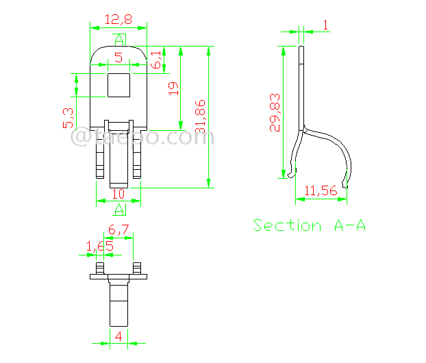 Schematic Diagrams for Earth clip for krone LSA profile module