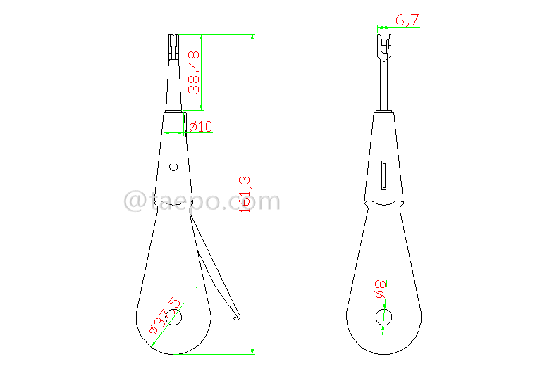 Schematic Diagrams for Integral pulling hook Standard insertion tool