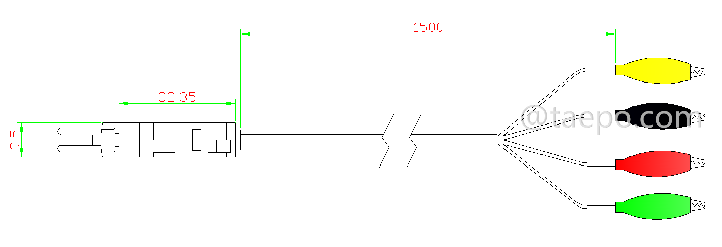 Schematic Diagrams for 4-pole test cord LSA