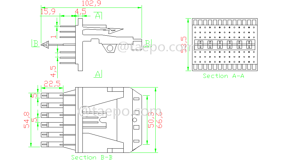 Schematic Diagrams for D9 wire wrapping DDF block for A8 connector