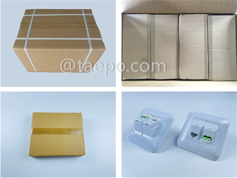 Packing Picture for LC APC duplex Fiber outlet and faceplate 