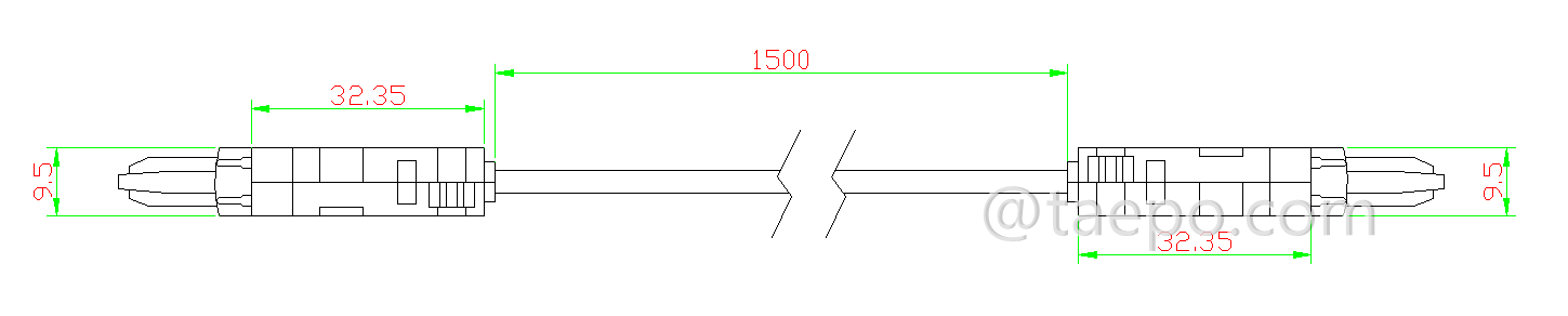 Schematic Diagrams for 2-pole LSA test plug connection test cord