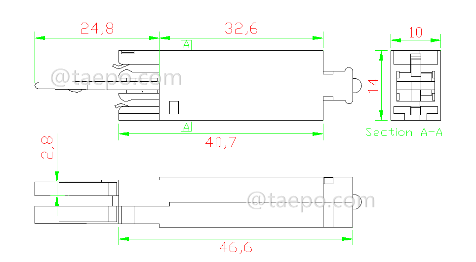 Schematic Diagrams for 1 pair MDF STG protector for Pouyet module