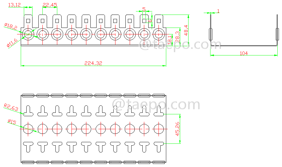 Diagram for back mount frame 10 ways