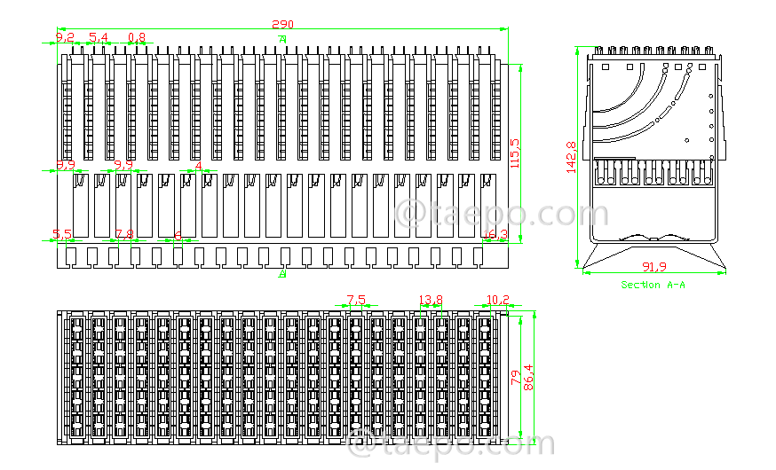 Shematic Diagrams for 100 pairs Simens MDF disconnection terminal block 71