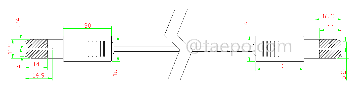 Schematic Diagrams for 2 pole HW connection test cord