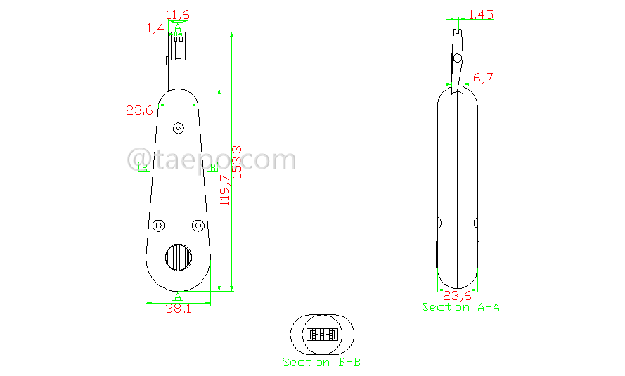 Schematic Diagrams for Bix impact punch down tool 