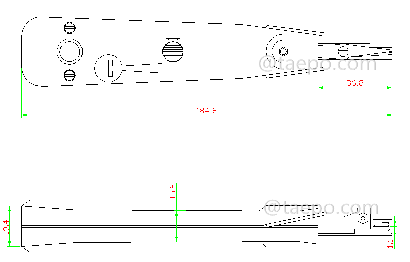Schematic Diagrams for krone LSA plus punch down  insertion tool with sensor