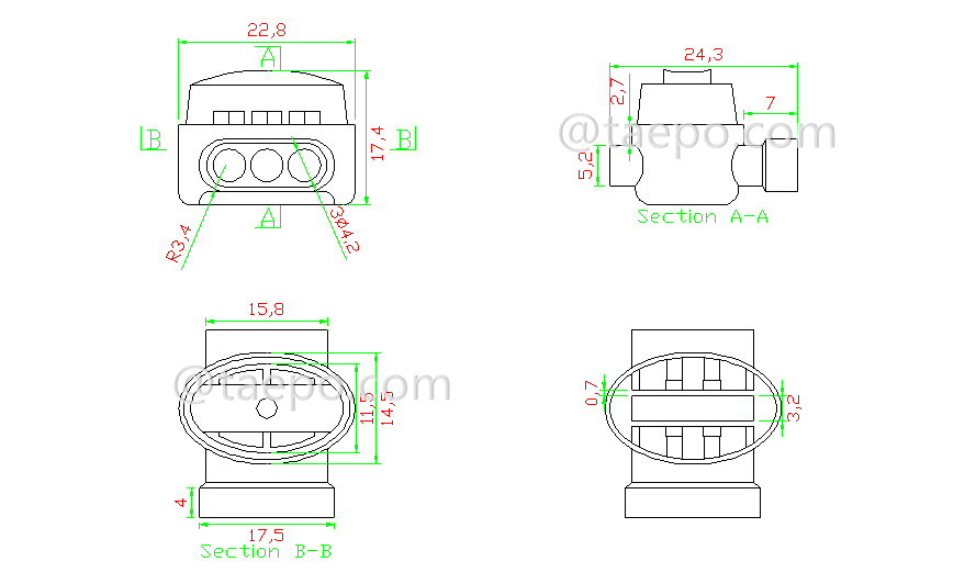 Schematic Diagrams for 3m 314 box self-stripping electrical connector