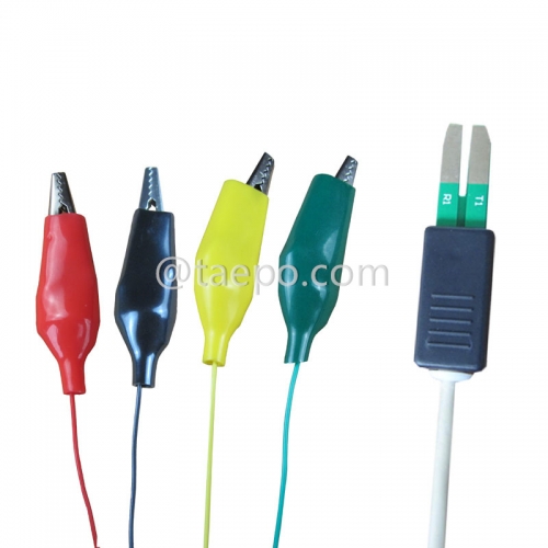 Test plug to alligator clip 4 pole HW test cord