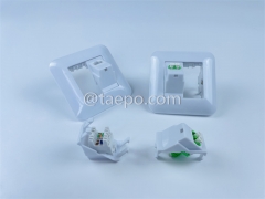 Sample Free LC APC duplex Fiber outlet and faceplate with 1-port keystone jack CAT6 UTP 8P8C from China Factory TAEPO for Sale