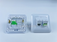 Sample Free LC APC duplex Fiber outlet and faceplate with 1-port keystone jack CAT6 UTP 8P8C from China Factory TAEPO for Sale